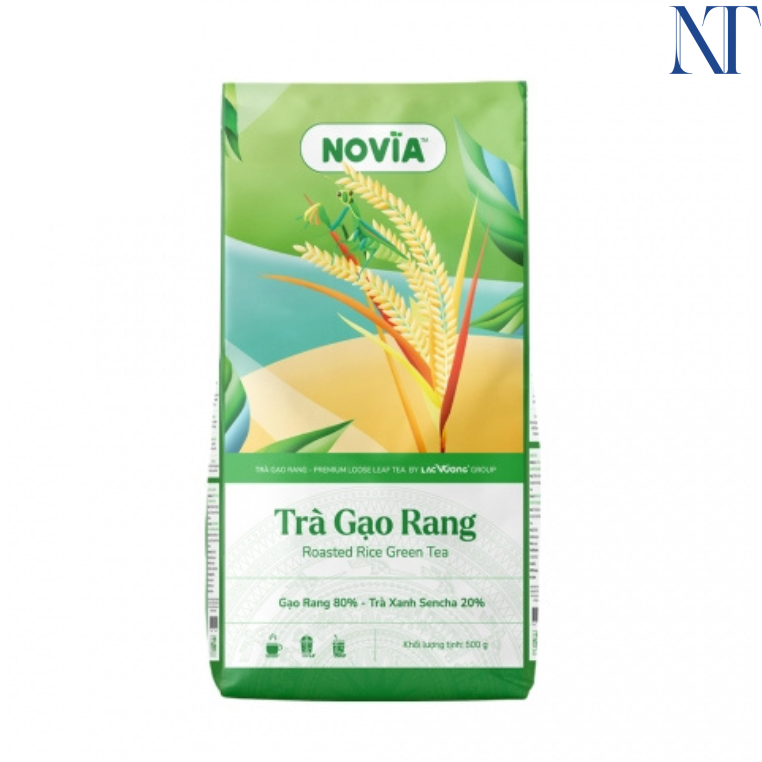 Trà gạo rang Novia 500gr (Trà Gạo Rang Lạc Vương 500g Cũ)